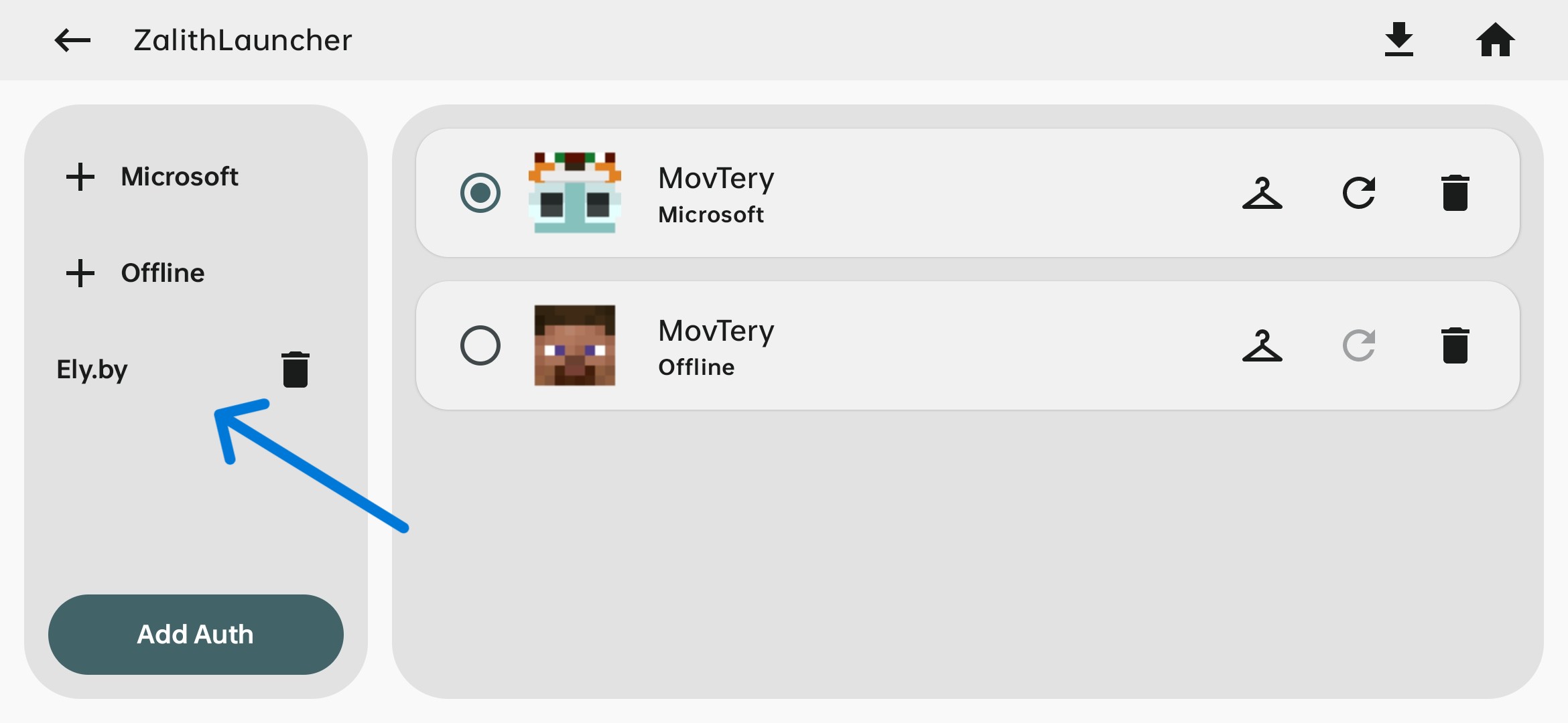 Account Manager Sidebar