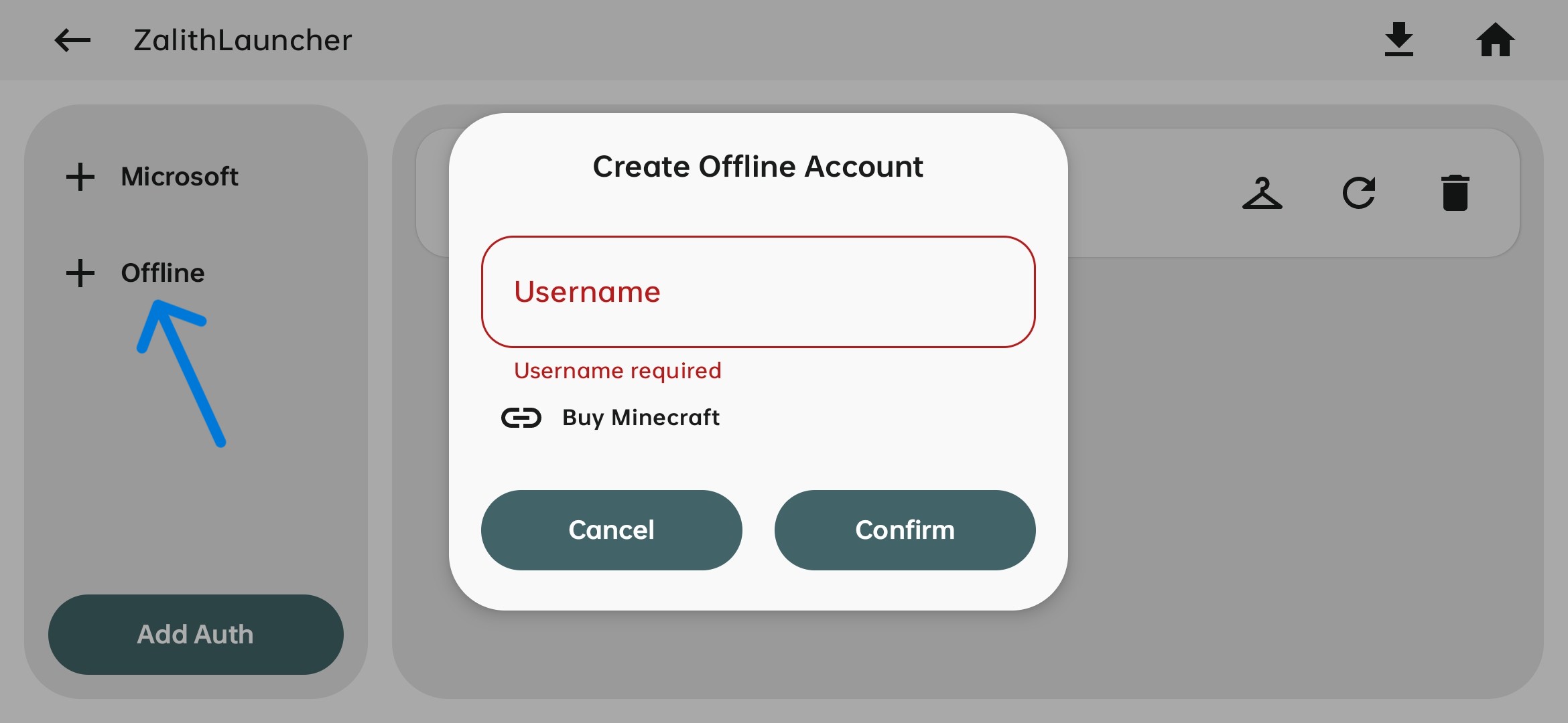 Create Offline Account