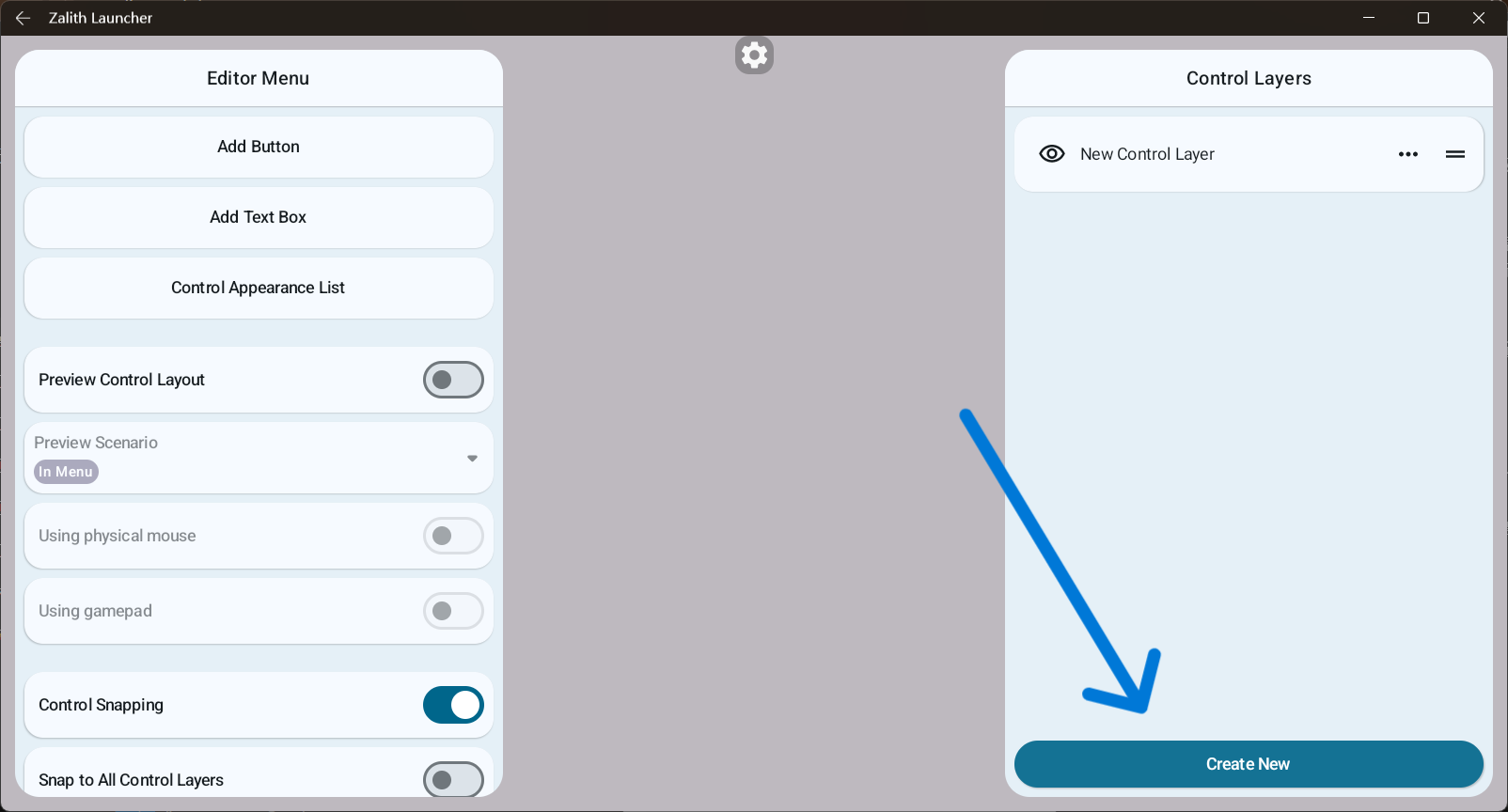 Create a control layer