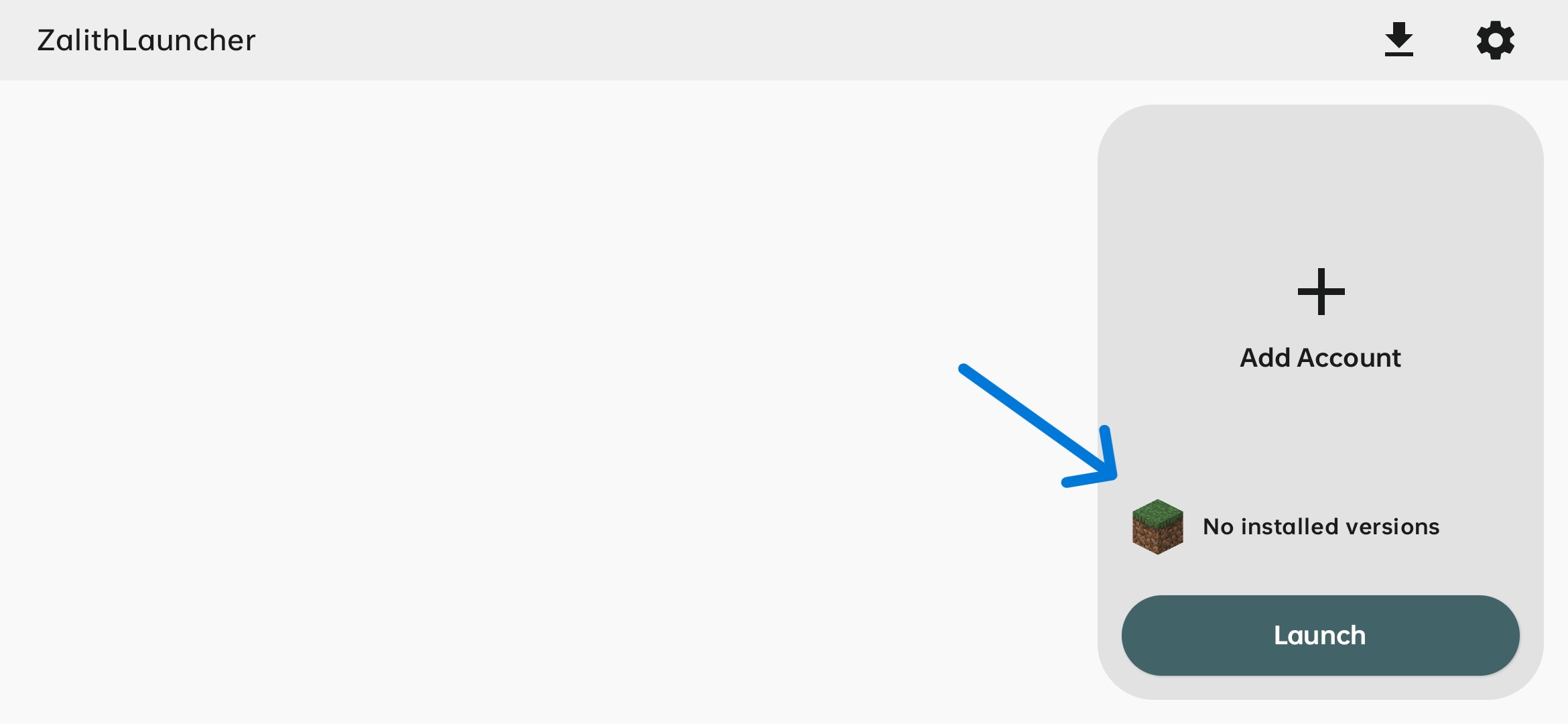 Main UI to Version Management